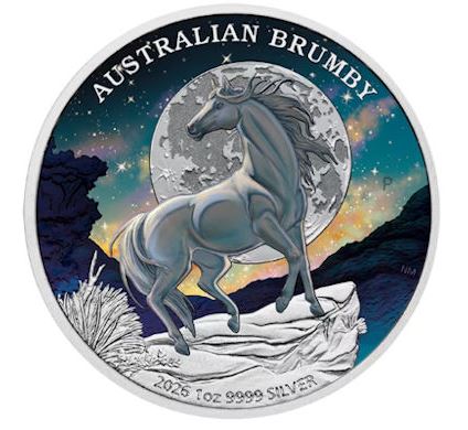 Australien Brumby 2026 Color 1 oz Silbermünze Perth Mint