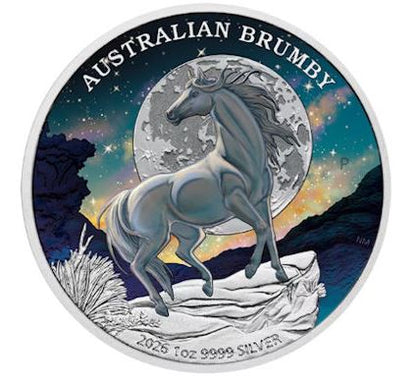 Australien Brumby 2026 Color 1 oz Silbermünze Perth Mint