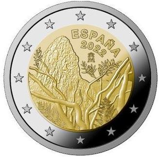 Spanien 2 Euro 2022 Nationalpark Garajonay UNESCO