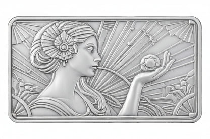 Hillmint Silberbarren 1 oz Jugendstil-Frauenmotiv mit Kristallkugel Silver 999