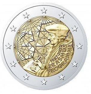 Estland 2 Euro Gedenkmünze 2022 Erasmus Programm bankfrisch