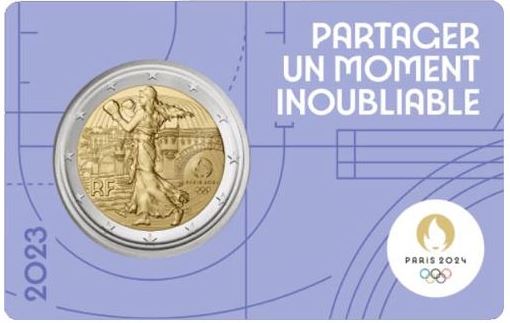 Frankreich 2€ 2023 - Olympia 2024 CC violett