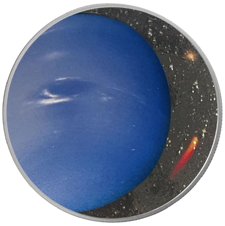 Neptune The Solar System 2022 1 oz Silber Domed Coin