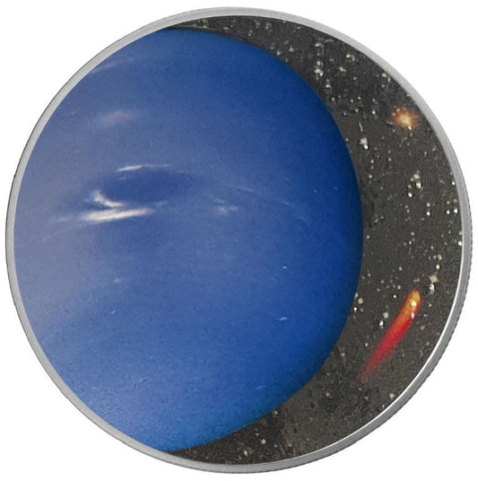 Neptune The Solar System 2022 1 oz Silber Domed Coin
