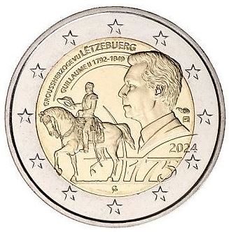 Luxemburg 2€ 2024 - 175. Todestag Guillaume II
