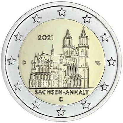 Deutschland 2 Euro 2021 Sachsen-Anhalt Magdeburger Dom