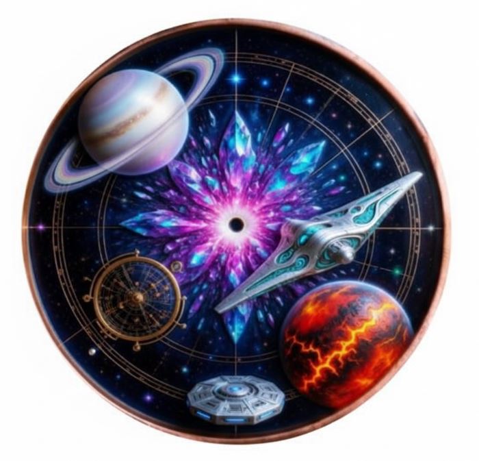 10oz Kupfer SPACE UNIVERSE ALIEN WORLDS