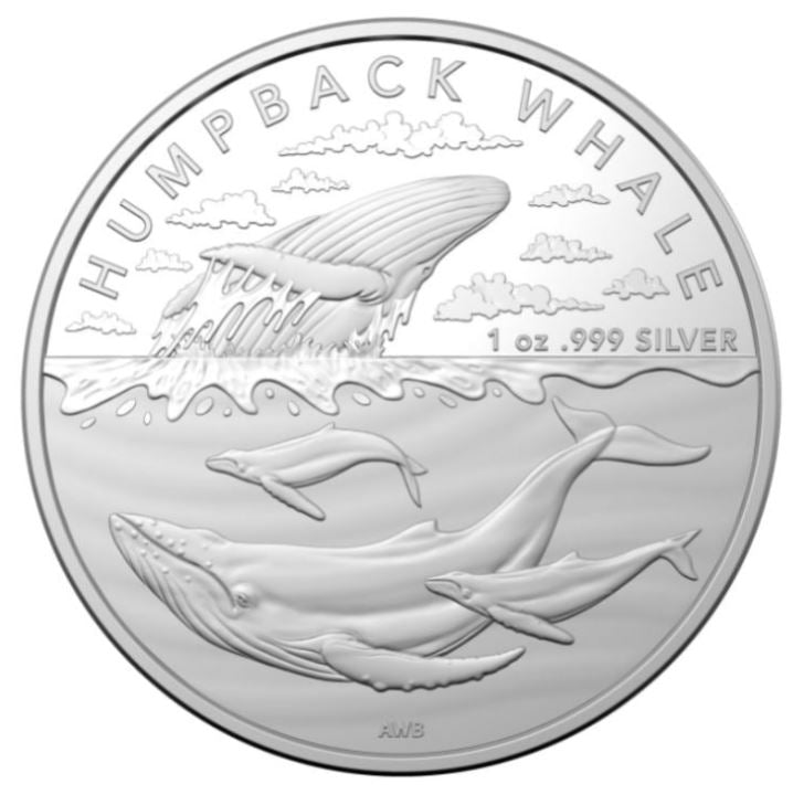 Australien Buckelwal 2023 Antarctic Territory Silbermünze in Kapsel