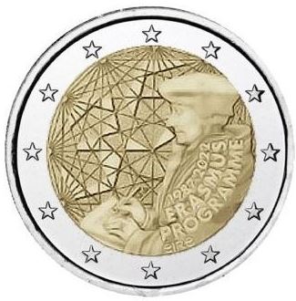 Irland 2 Euro Gedenkmünze 2022 Erasmus Programm bankfrisch
