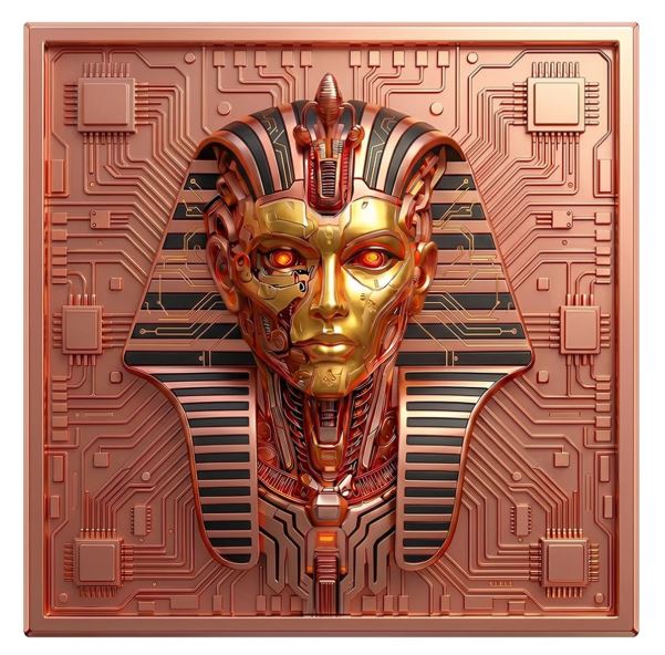 Tutankhamun Cyber Pharao 2026 Kupferprägung 5 oz