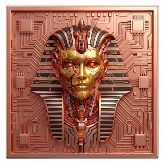 Tutankhamun Cyber Pharao 2026 Kupferprägung 5 oz