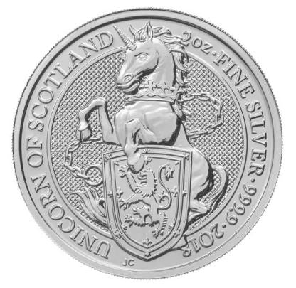 Unicorn of Scotland 2018 2 oz Silbermünze