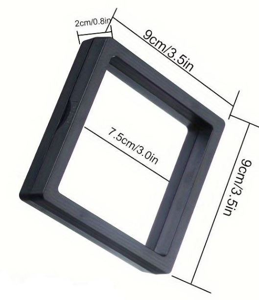 Schweberahmen Acryl schwarz 90x90mm