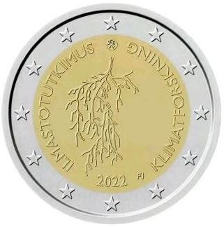 Finnland 2 Euro Gedenkmünze 2022 Klimaforschung
