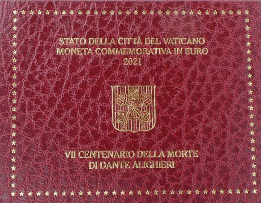 Vatikan 2 Euro 2021 Dante Alighieri Gedenkmünze