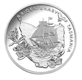 Australien 5 Dollar 2004 200 Jahre Tasmanien Silber Proof