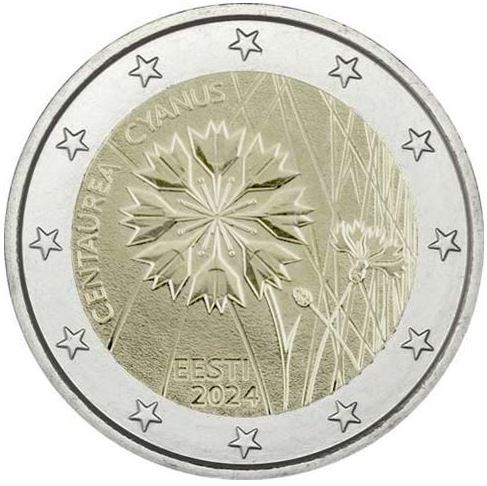 Estland 2 Euro 2024 – Kornblume