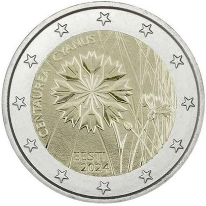 Estland 2 Euro 2024 – Kornblume