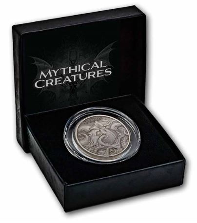 Kraken 2026 Antiqued Silbermünze 1 oz Niue