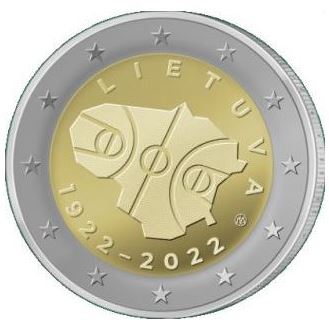 Litauen 2 Euro Gedenkmünze 2022 – 100 Jahre Basketball