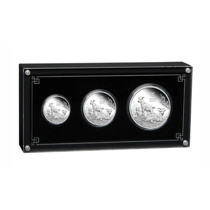 Australien - 3-Münzen-Silber-Proof-Set Lunar III Ziege 2027
