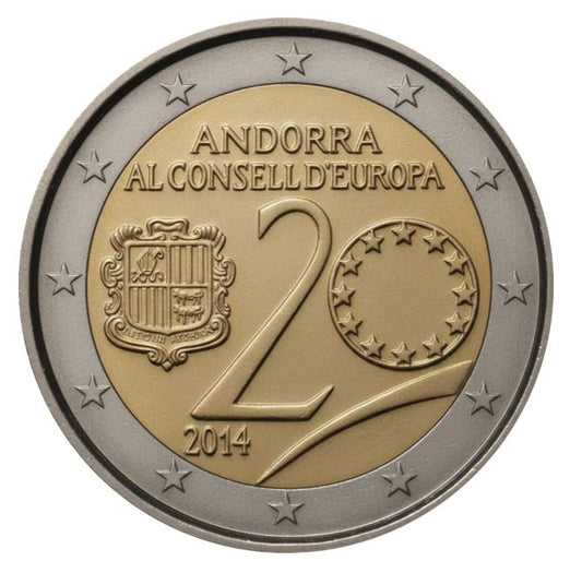 Andorra 2 Euro 2014 Europarat Coincard