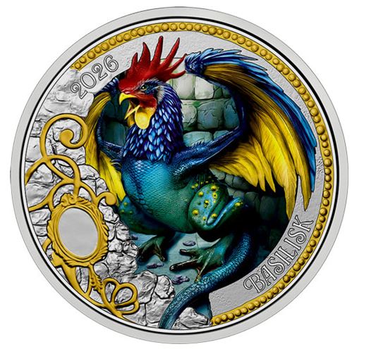 3 Euro Der Basilisk 2026 Österreich Fabelwesen Münze