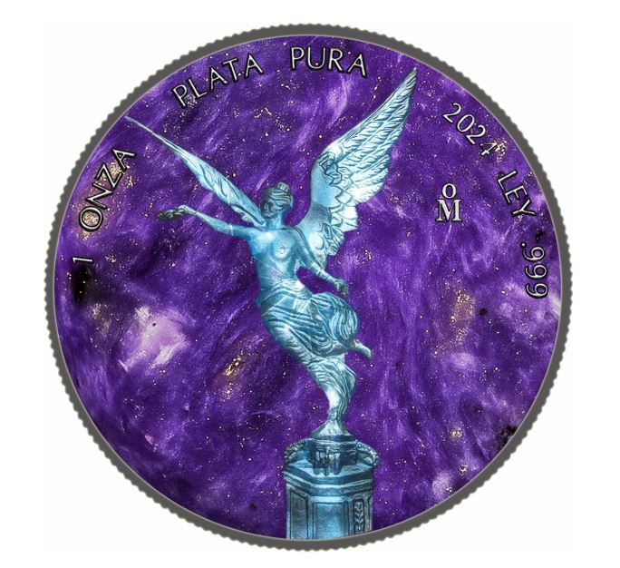 Starry Charoite Libertad 2024 Silbermünze 1 oz Holo