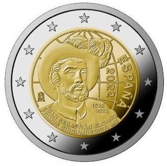 Spanien 2 Euro 2022 Juan Sebastian Elcano Weltumseglung
