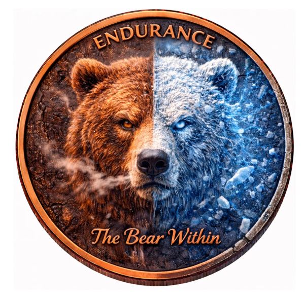 Bear Ausdauer Dominanz 2026 Kupferprägung 1 oz