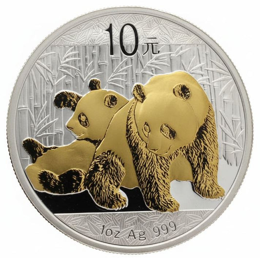 China - Panda 2010 gilded