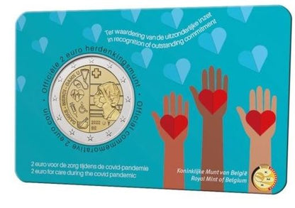 Belgien 2 Euro Gedenkmünze 2022 Pflege in der Pandemie Coincard NL