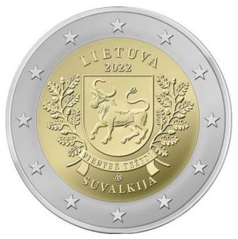 Litauen 2 Euro Gedenkmünze 2022 Region Suvalkija