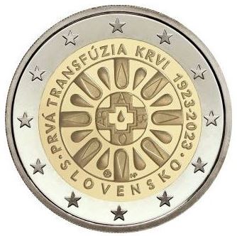 Slowakei 2€ 2023 - 100 Jahre Bluttransfusion