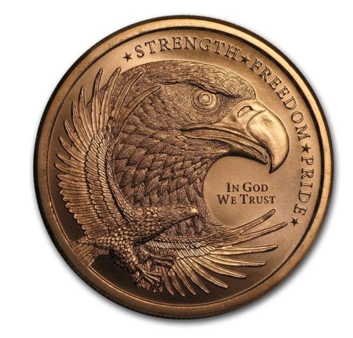 1oz Kupfer #80 USA Stärke. Freiheit. Stolz