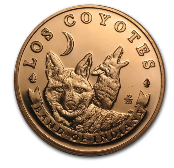 1oz Kupfer #43 USA Native American Los Coyotes