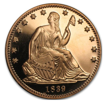 1oz Kupfer #15 USA Seated Liberty - Edelmetalle Koitz GnbR