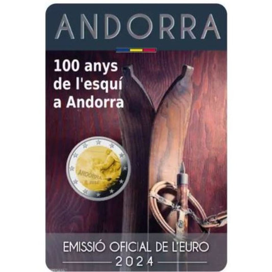 Andorra 2€ 2024 - 100 Jahre Schisport