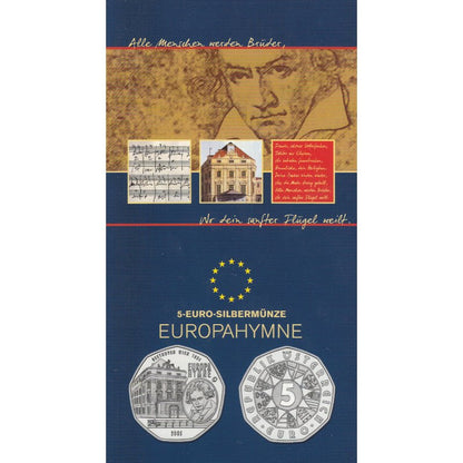 5 Euro Silber 2005 Europahymne hgh