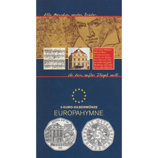 5 Euro Silber 2005 Europahymne hgh