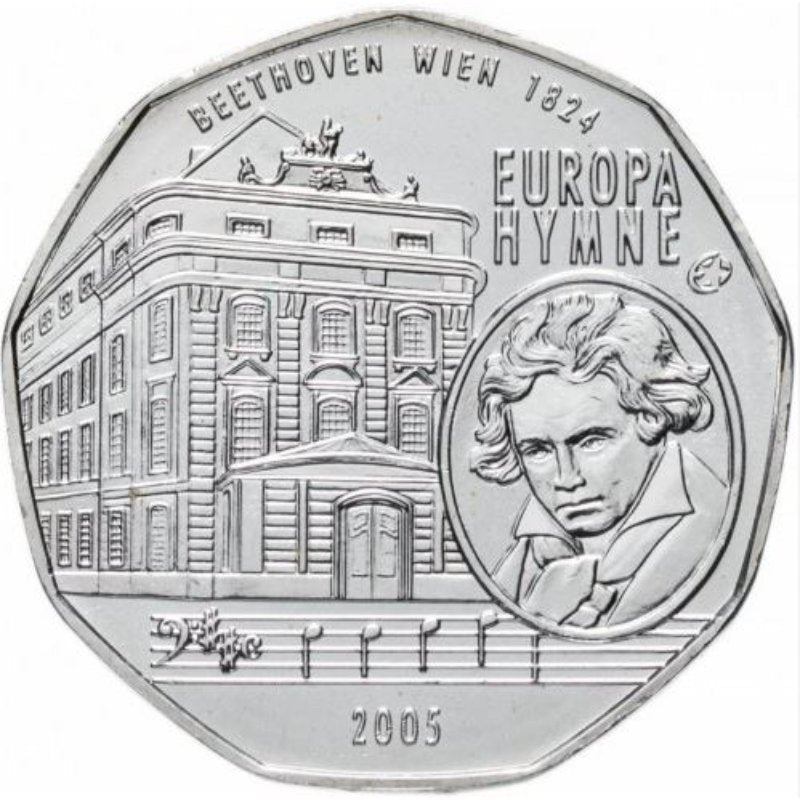 5 Euro Silber 2005 Europahymne hgh