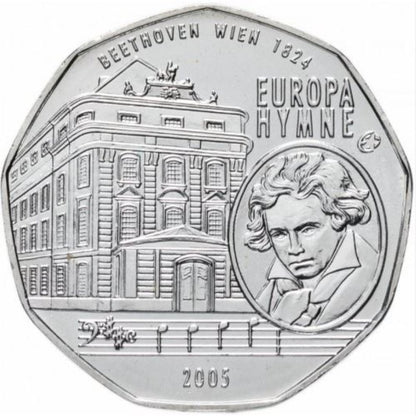 5 Euro Silber 2005 Europahymne hgh