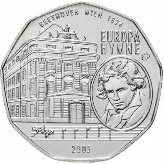 5 Euro Silber 2005 Europahymne hgh