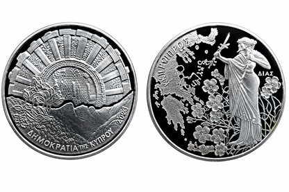 Griechenland 2x10 Euro 2006 Olympus Nationalpark Silber Proof