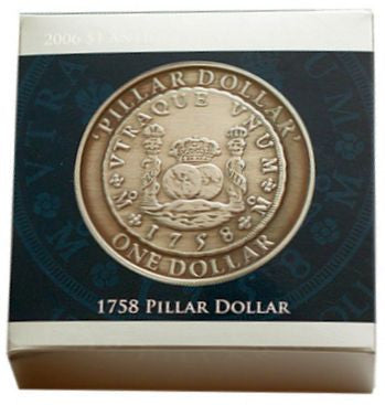 Australien - 60,5g Pillar Dollar von 1758 antik finish 2006