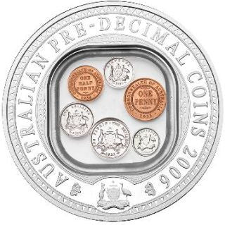 Australische 1-Dollar-Silbermünze 2006 – Locket Coin zur Schillingwährung in PP

