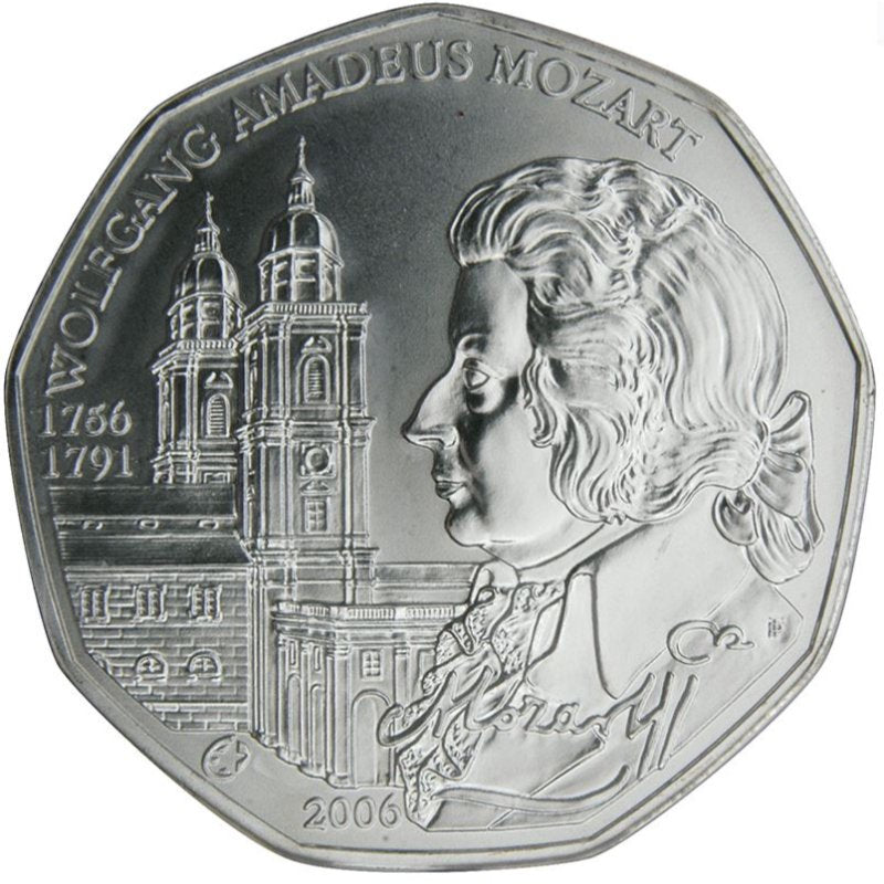 5 Euro Silber 2006 Wolfgang Amadeus Mozart hgh