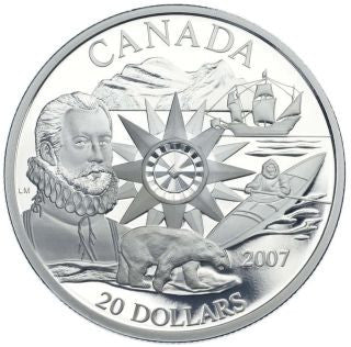 Kanada Internationales Polarjahr Martin Frobisher 2007 20 Dollar Silber Proof