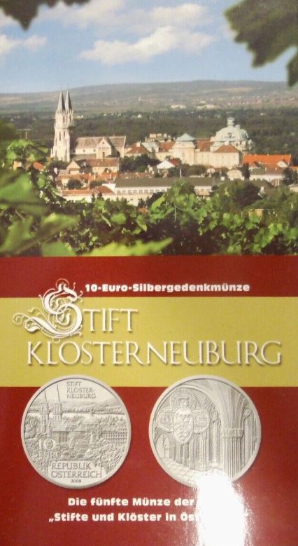 10 Euro Silber 2008 Stift Klosterneuburg