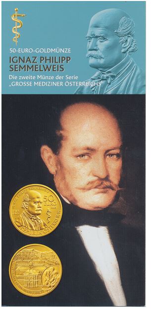 Österreich - Folder 2008 Ignaz Semmelweis 50€